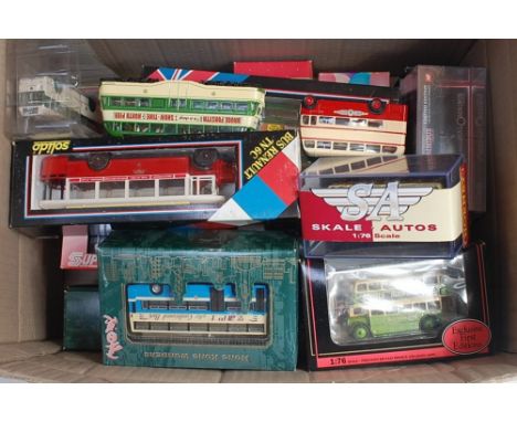 Seventeen various boxed and loose public transport diecast vehicles, to include Corgi, Solido, EFE etc, examples to include E