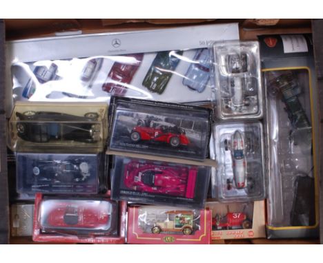 A large tray containing a quantity of mixed 1/43 scale diecasts to include Rio, Cameo, Solido and others, examples to include