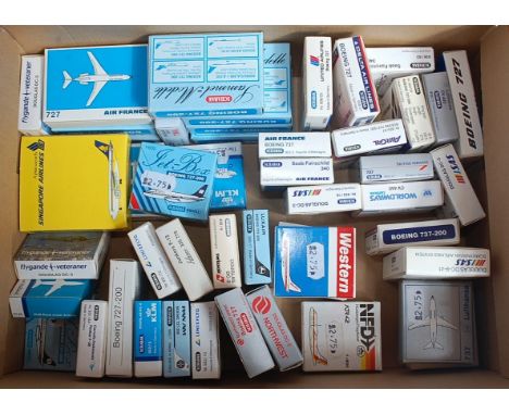 Forty-eight various boxed as-issued Schabak 1/600 scale boxed diecast aircraft, mixed airlines to include Saab Fairchild 340,