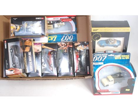 Ten various boxed modern release Corgi Toys James Bond 007 diecasts to include From Russia with Love Chevrolet truck, Corgi T