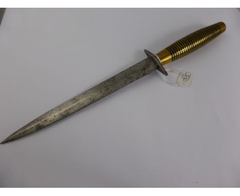 A Vintage Brass Handle Commando Knife.