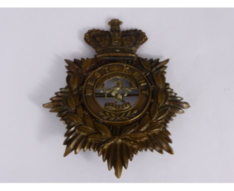 An Original Victorian Home Service Helmet Plate, West Kent Regiment circa 1881-1900