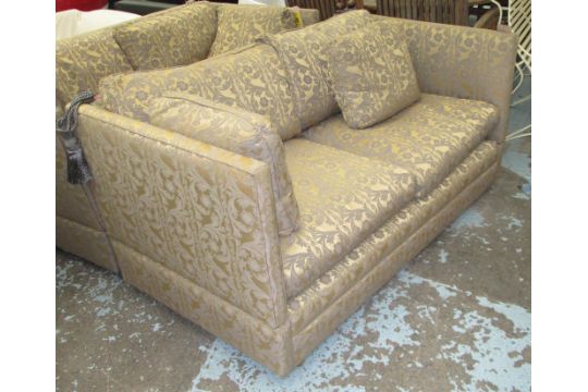 Sinclair Melson Knole Style Sofa Two Seater In Gold And Beige Sinclair Melson Knole Style Sofa Two Seater In Gold And Beige Fabric 168cm L With Faults