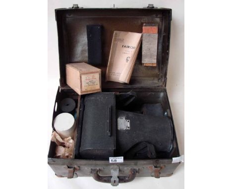 A Fairchild K20 Aircraft Camera, Ex US Army, mid-20th century with filters, film threading plate and spare film