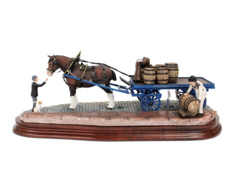 Border Fine Arts 'Guinness Dray', model No. B0838 by Ray Ayres, limited edition 135/1250, on wood base, with box and certific