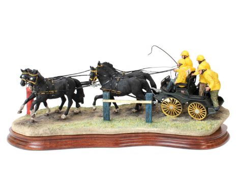 Border Fine Arts 'Teamwork' (Carriage Racing), model No. B0729 by Ray Ayres, limited edition 331/500, on wood base, with box 
