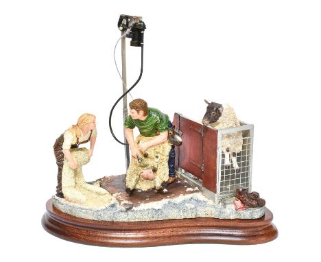 Border Fine Arts 'Fleeced', model No. B1103 by Hans Kendrick, limited edition 79/350, on wood base, with box and certificateP