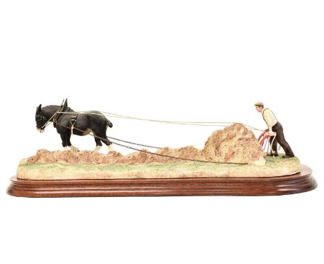 Border Fine Arts 'A Clean Sweep' (Standard Edition), model No. B0591A by Ray Ayres, limited edition 525/950, wood base, with 