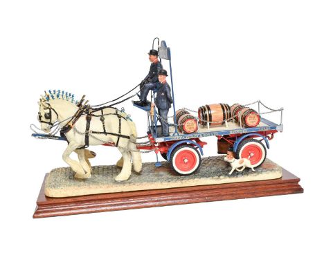 Border Fine Arts 'Gentle Giants' (Tetleys Dray), Standard Edition, model No. PJ01 by Ray Ayres, limited edition 328/750, on w