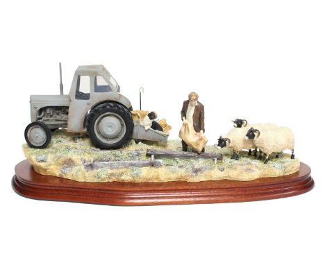 Border Fine Arts 'Frosty Morning' (Fergie TE20), model No. B0343 by Ray Ayres, limited edition 438/1750, on wood base, with b