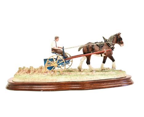 Border Fine Arts 'Rowing up' (Standard Edition), model No. B0598A by Ray Ayres, limited edition 699/950, on wood base, with c