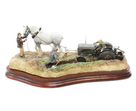 Border Fine Arts 'The Last Laugh' (Fergie TE20), model No. B0946 by Ray Ayres, limited edition 236/950, on wood base, with bo