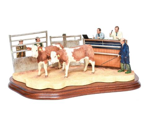 Border Fine Arts 'Under the Hammer' (Simmental Cross), model No. B0666D by Kirsty Armstrong, limited edition 1548/1750, on wo