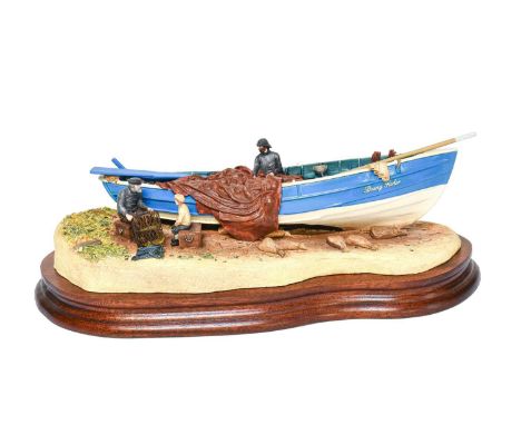 Border Fine Arts 'The Bonny Fisher Lad', model No. B0931 by Hans Kendrick, limited edition 50/500, on wood base, with box and