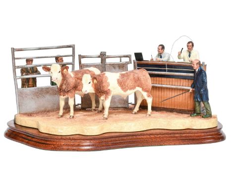 Border Fine Arts 'Under the Hammer' (Simmental Cross), model No. B0666D by Kirsty Armstrong, limited edition 1622/1750, on wo