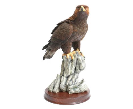 Border Fine Arts 'Master of the Skies' (Golden Eagle), model No. B0529 by Richard Roberts, limited edition 138/750, on wood b