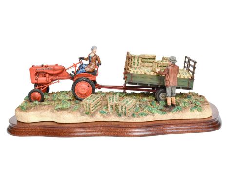 Border Fine Arts 'Cut and Crated' (Allis Chalmers Tractor), model No. B0649 by Ray Ayres, limited edition 872/2001, on wood b