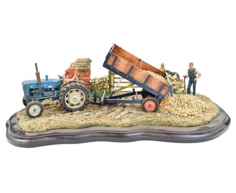 Country Artists 'Harvesting the Beet' by Keith Sherwin, limited edition 46/350, on wood base, with box and certificateProvena