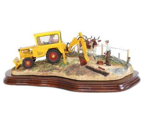 Border Fine Arts 'Laying the Clays' (Farmer Laying Land Drains, Ayrshire Cows), model No. B0535 by Ray Ayres, limited edition