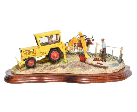 Border Fine Arts 'Laying the Clays' (Farmer Laying Land Drains, Ayrshire Cows), model No. B0535 by Ray Ayres, limited edition