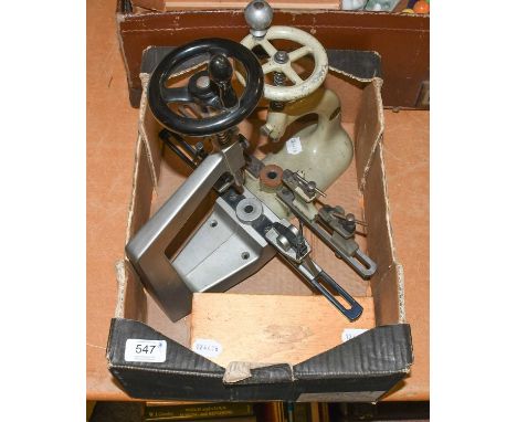 Two Bergeon Clockmaker's Bushing Tools, with a box of Bergeon reamers