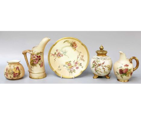 Five Pieces of Royal Worcester Blush Ivory (one tray)