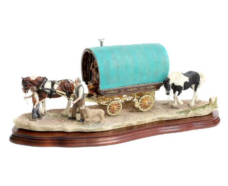 Border Fine Arts 'Arriving at Appleby Fair', model No. B0402, by Ray Ayres, limited edition 330/600, on wood base, with box a