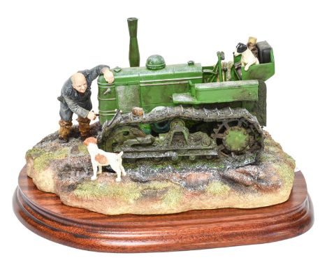 Border Fine Arts 'Starts First Time' (Fowler Diesel Crawler Mark VF), model No. B0702 by Ray Ayres, on wood base, with boxPro