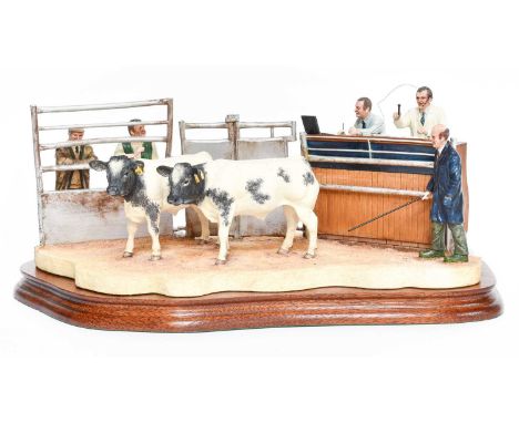 Border Fine Arts 'Under the Hammer' (Belgian Blue Cross), model No. B0666C by Kirsty Armstrong, limited edition 1239/1750, on