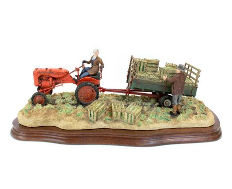 Border Fine Arts 'Cut and Crated' (Allis Chalmers Tractor), model No. B0649 by Ray Ayres, limited edition 1156/2001, on wood 