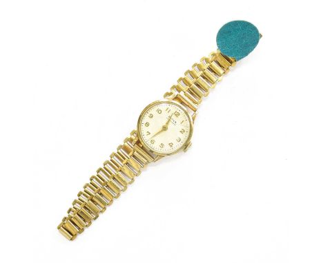 A Lady's 9 Carat Gold Buren Grand Prix Wristwatch, manual wound movement, case back with an engraved presentation inscription