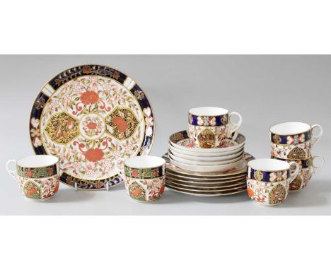 Royal Crown Derby Imari Teawares, pattern 198 (one tray)Side plates - 18cm diameterBread and Butter Plate - 23cm diameterCups