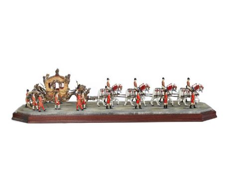 Border Fine Arts 'The Coronation 1953', model No. B0810 by Ray Ayres, limited edition 291/350, on wood base, with box and cer