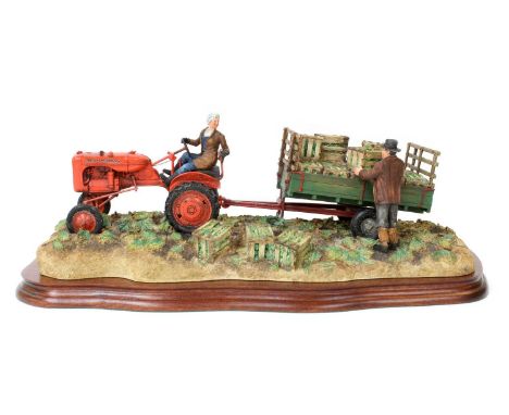 Border Fine Arts 'Cut and Crated' (Allis Chalmers Tractor), model No. B0649 by Ray Ayres, limited edition 682/2001, on wood b