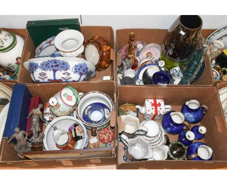 Ten Boxes of Household Ceramics and Glass, mostly 20th century, including: Indian Tree dinner wares, serving plates, teapots,