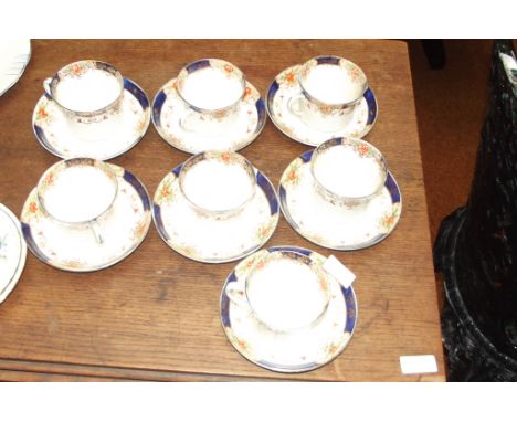 7 Gladstone cup and saucers