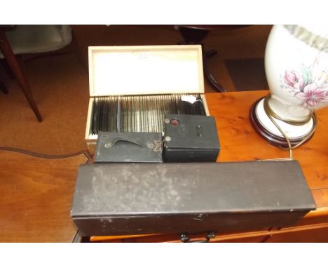 Large collection of magic lantern slides