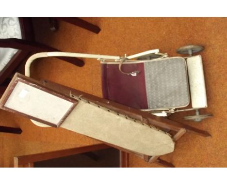 Vintage kids iron board and pram