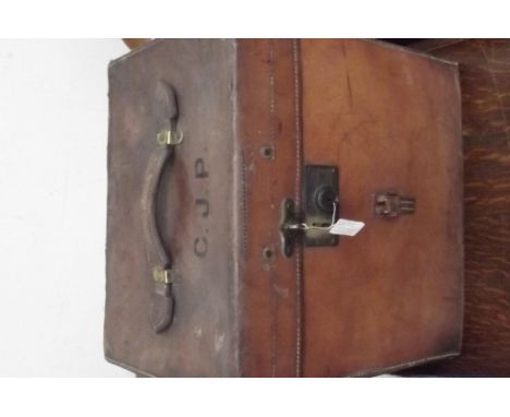 Vintage leather storage box