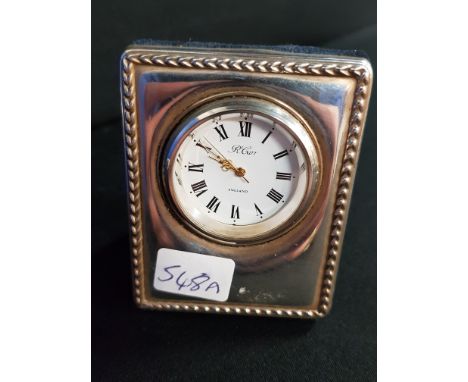 SOLID SILVER TRAVEL CLOCK