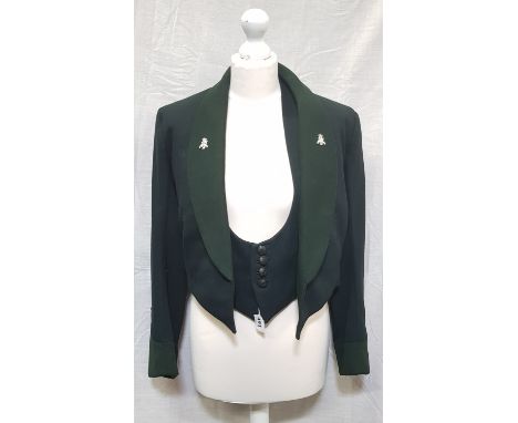 VINTAGE 1950'S ULSTER RIFLES MESS TUNIC AND WAISTCOAT