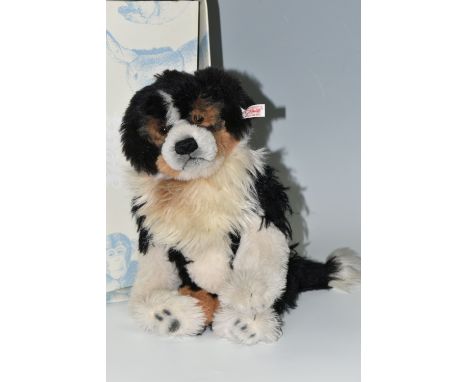 A STEIFF LIMITED EDITION 'AUSTRALIAN SHEPHERD' DOG, with box, tricoloured alpaca 'fur', jointed with intentionally wobbly hea