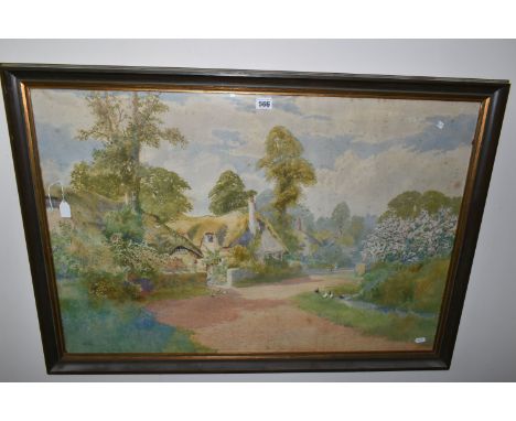 ARTHUR STANLEY WILKINSON (BRITISH, 1860 - 1930) 'In Old Cockington Village', watercolour, signed and titled lower left, bears