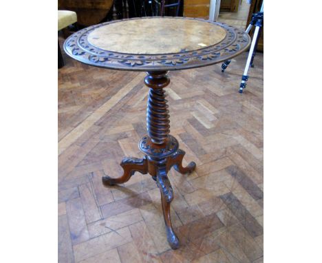 Victorian burr walnut tripod table Unfortunately we are not doing condition reports for this sale.