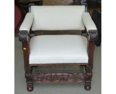 1920's French open arm chair Unfortunately we are not doing condition reports for this sale.