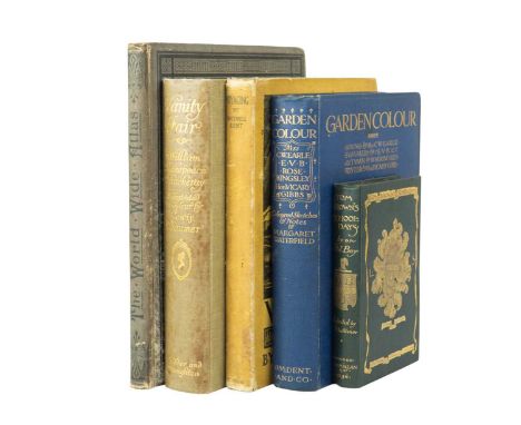 Five illustrated works Margaret Waterfield (ed). 'Garden Colour,' full blue cloth with gilt lettering, colour plates througho