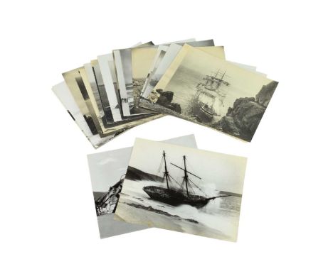 (F. E. Gibson) Shipwreck photographs Twenty four High quality b+w photographs, each with the ink stamp of F. E. Gibson to ver