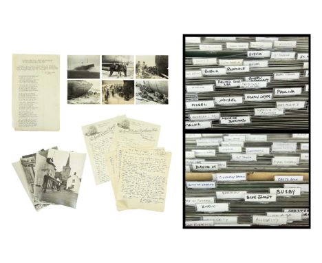 The Frank Strike Collection of Cornish Shipwrecks- Archive Two boxes of photographs, postcards, letters and other related eph