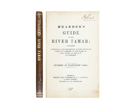 Hearder's Guide to the River Tamar  Rebound in a smart quarter leather with marbled boards, gilt tooled lettering to spine, t