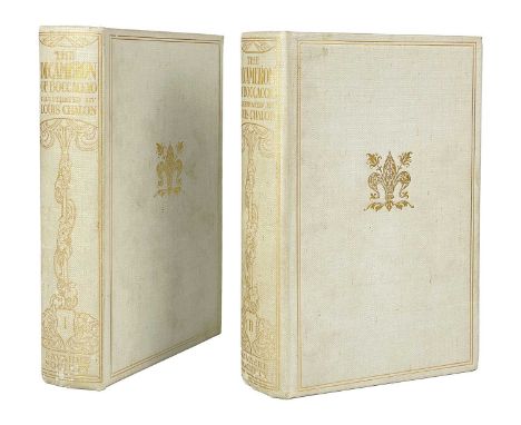 Decameron of Boccaccio JM Rigg (translated) Privately printed for the Navarre Society Limited. No date, but likely 1921. Two 